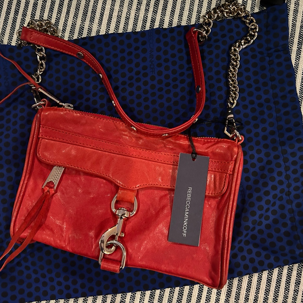 Rebecca Minkoff Vibrant Red Crossbody Bag — with tag and dust bag